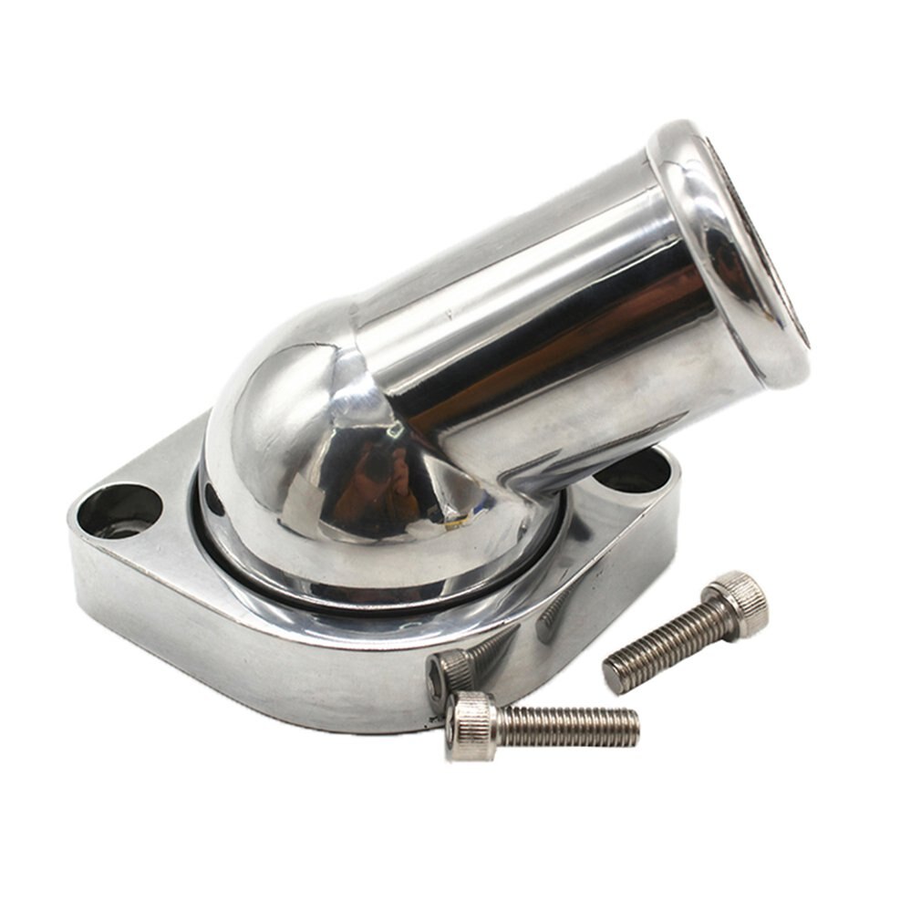 Polished Aluminum 45° Swivel Water Neck – Thermostat Housing For Ford 260-302/351W