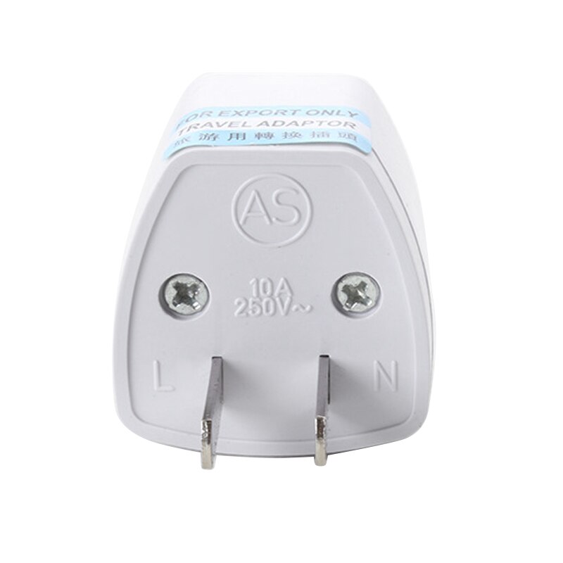 Universal US To EU Conversion Plug 3 Hole 2Pin Universal Conversion Power Socket White Travel Conversion Plug