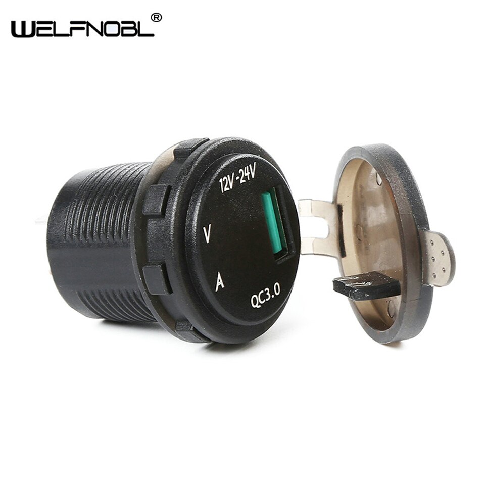 Cargador Universal de coche impermeable voltímetro USB AmmeterVehicle DC12V-24V puerto de carga Dual USB enchufe de alimentación 5V para Iphone Samsung