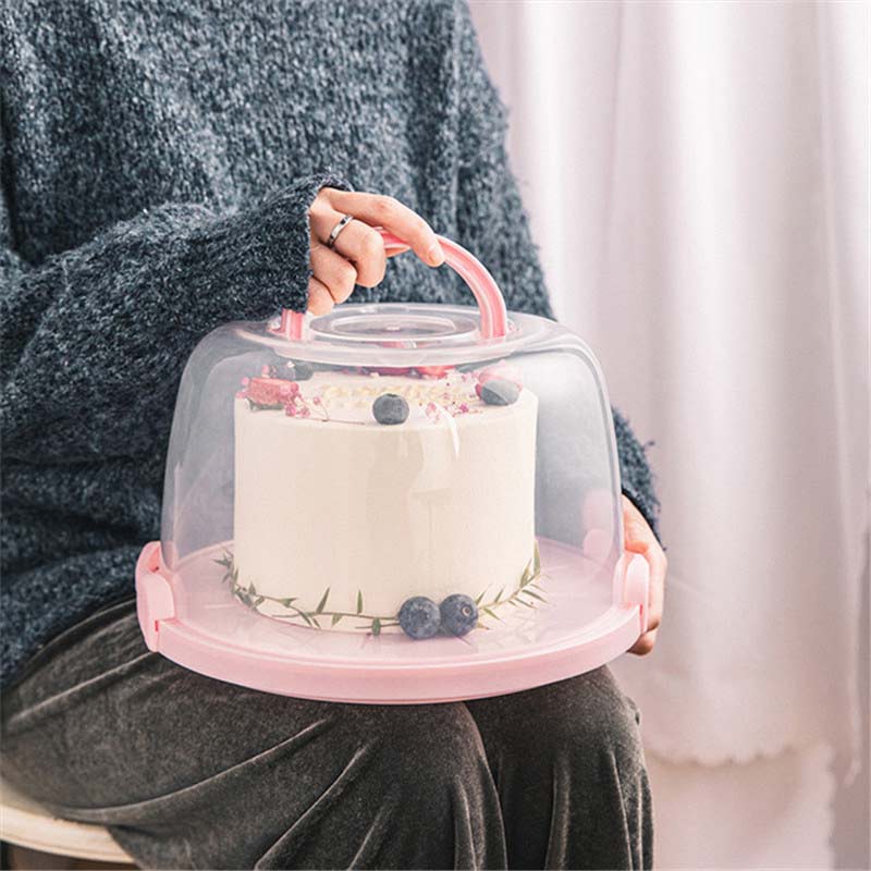 6/8/10 Inch Cake Carrier Portable Plastic Pastry Storage Box Dessert Container Cover Case Fruits Vegetables Storage Boxs
