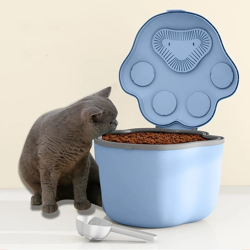 Tiernahrung Lagerung Container Hundefutter Lagerung Container Katzenfutter Box Feuchtigkeit-beständig Dichtung mit Messbecher Katze Trockenfutter Lagerung