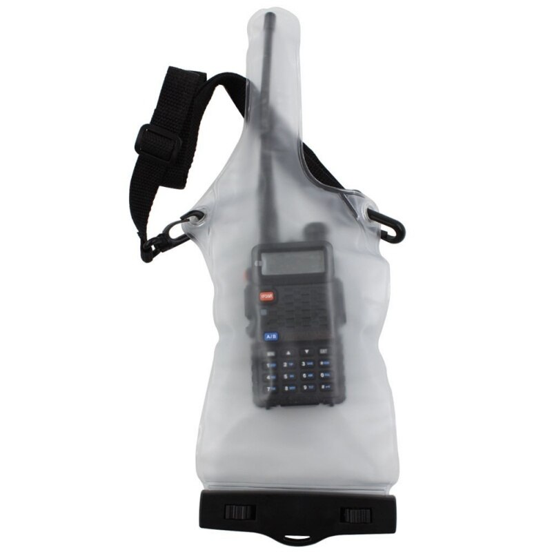 Anbefaler pose til walkie vandtæt taske taske talkie tovejs radioer fuld beskytter cover holder med snor  kt01: W