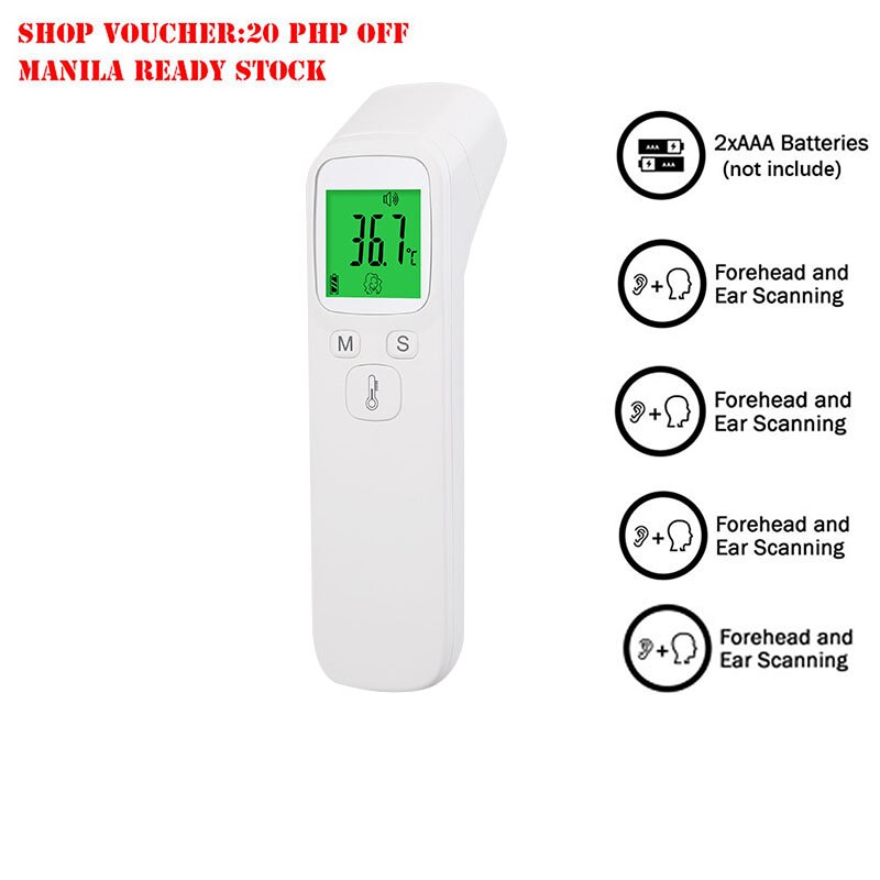Non-contact Forehead Ear Thermometer Infrared Digital Thermometer Food Thermometer Baby Adults Outdoor Home Fever Thermometer