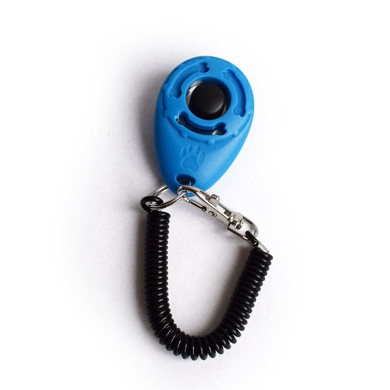1pc Pet Cat Dog Training Clicker Plastic Dogs Click Trainer Adjustable Sound Key Chain and Wrist Strap Remote Dog Whistle: Sky Blue