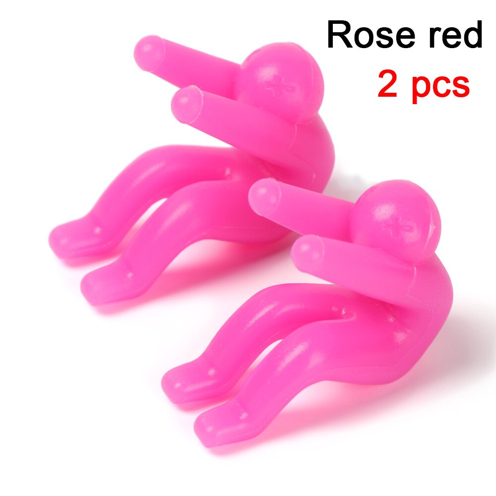 2PC verschütten-nachweisen Topf Clips Deckel Heber Für Suppe Topf Küche Werkzeuge Deckel Stehen Silikon Wärme Beständig Halfter CF-35: Rose rot