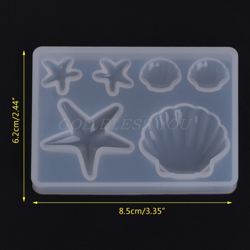 Silicone Mold Diamond Shell Epoxy Resin DIY Jewelry Making Crafts Cake Pendant