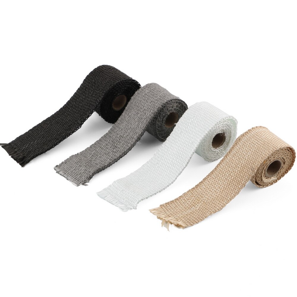 Leepee motorcykel tilbehør varmeisolerende wrap udstødning header rør tape 50mm x 1.5m isolering tape glasfiber