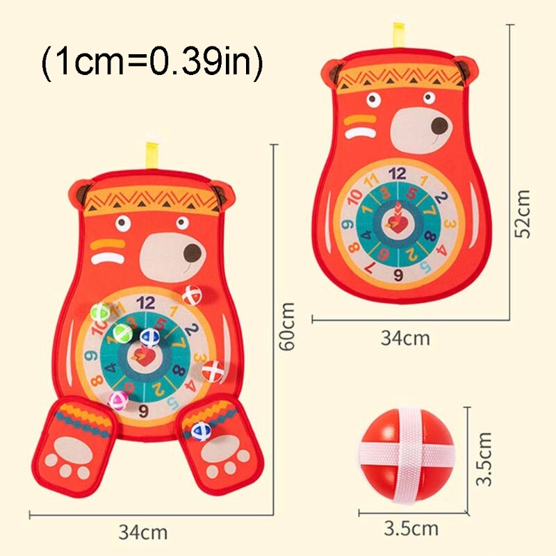 Cartone animato a doppia faccia DartBoard lanciare palline appiccicose Sport al coperto giocattolo famiglia gioco interattivo dardo regalo di natale per bambini