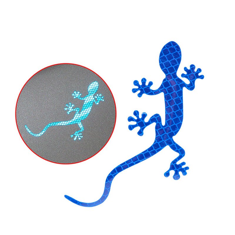 Reflecterende Gecko Sticker Auto Reflecterende Sticker Veiligheid Waarschuwing Mark Body Scratch Blokkeren Stickers 3D Stereo Stickers: Blauw