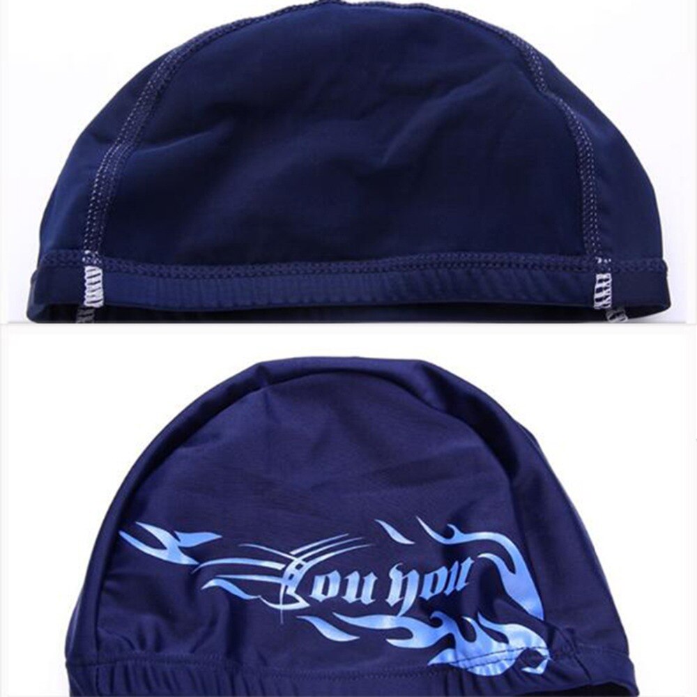Außen Elastischen Wasserdicht PU Stoff Schwimmen Kappe Ohren Lange Haar Schutz Sport Schwimmen Schwimmbad Hütte Schwimmen kappe für Männer Frauen
