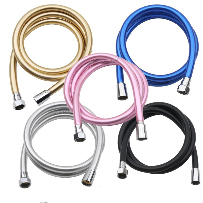 Manguera de ducha de 1,5 m, plomería, alta presión, PVC, Flexible, de mano, antibobinado, GI/2, manguera Universal para accesorios de baño, 1 ud.