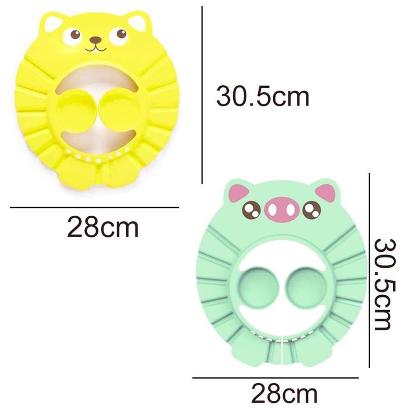 Leuke Baby Shampoo Cap Met Cartoon Funy Patroon Kids Baby Waterdichte Verstelbare Cap Douche Bad Zuigeling M8K4