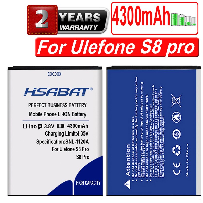 Hsabat 4300 Mah-4800 Mah Batterij Voor Ulefone S7 Voor Ulefone S8 / S8 Pro Voor Ulefone S10 Pro