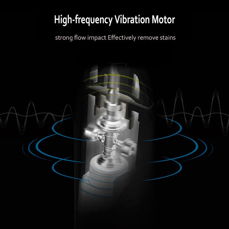 5 Mode Sonic Rechargeable Electric Toothbrush 4x Brush Heads Waterproof Ipx7 Charging, Black (Normal Usb Charging)