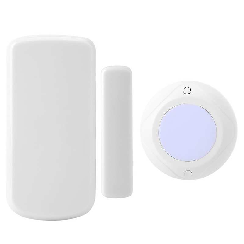 Veiligheid Deur & Raam Alarm Buzzer-Draadloze Alarmsysteem 1 Geluid Licht Sirene 2 Deur Magnetische Raam Sensor