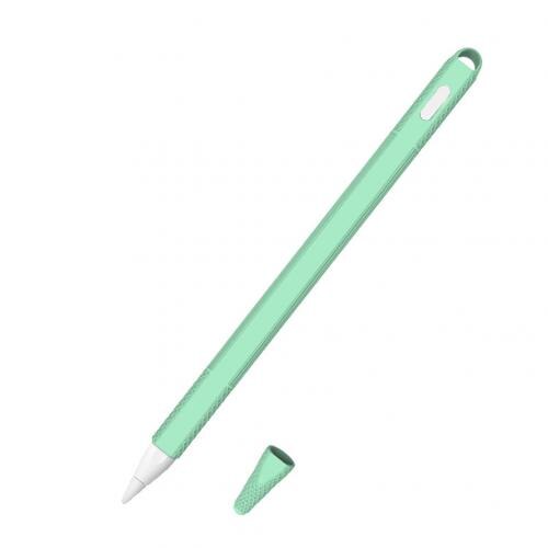 For Apple Pencil 2 Case Anti-Slip Silicone stylus pen touch pen Protective Case Cover Skin for iPad Pencil 2 Gen ручка стилус: Light Green