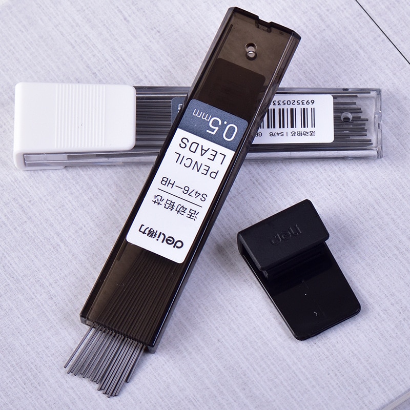 20 stk / kasse grafit bly  hb 0.5/0.7mm mekanisk blyant refill plast automatisk udskift blyant bly sletbar blyant refill 05872
