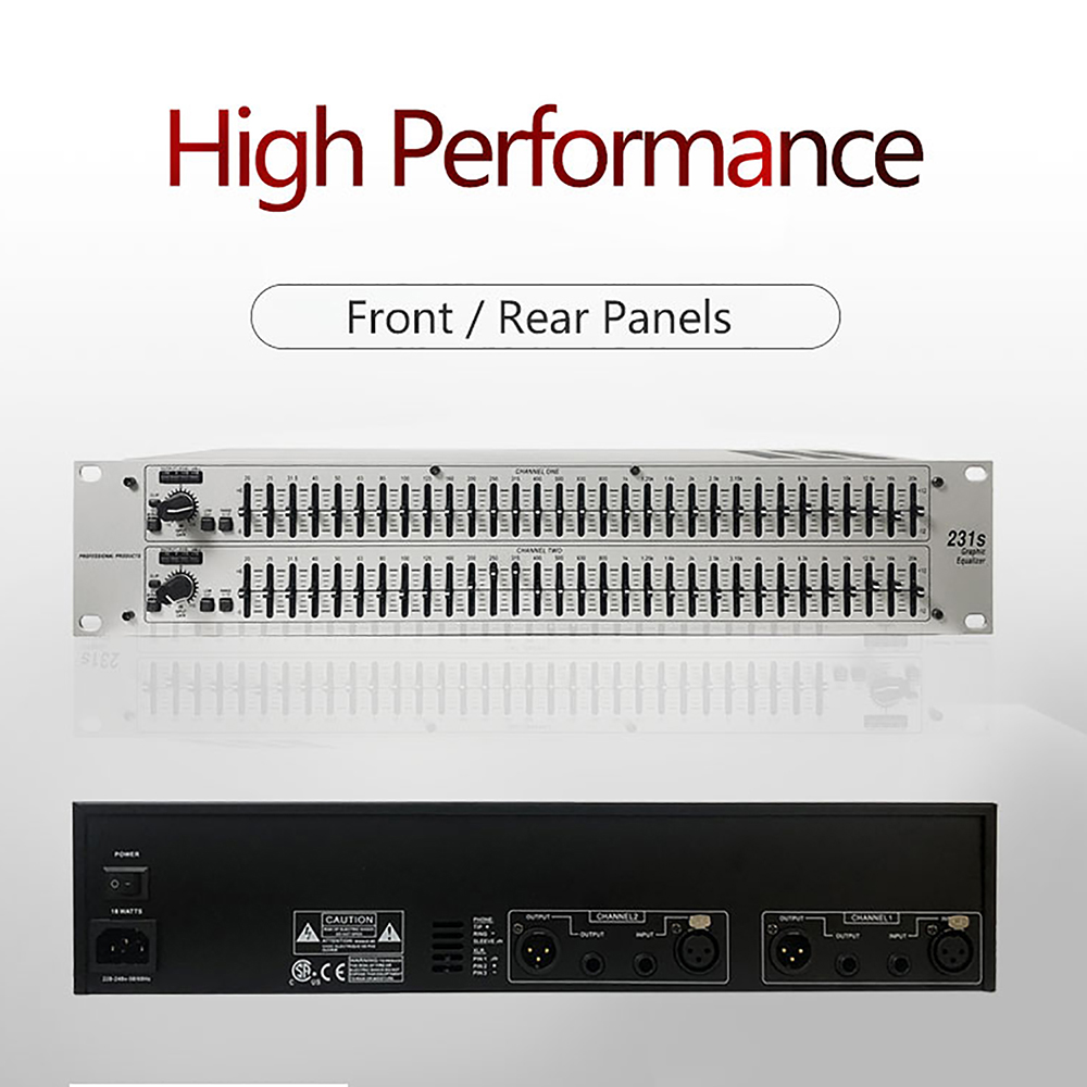 Ecualizador gráfico de 31 bandas, sistema de Sonido para escenario, doble canal de alto rendimiento, GAX-231S