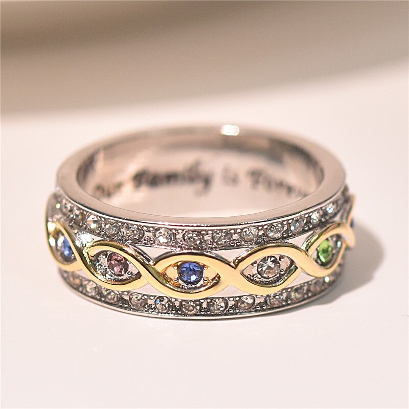 Summer Colorful ring 925 Sterling silver Bijou AAAAA Cz Stone Statement Party Wedding Band Rings for women men Family Jewelry