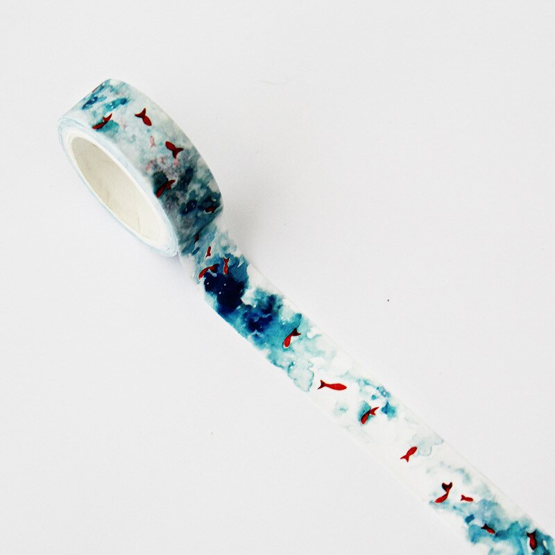 15Mm X 7M Roze Fall Eenhoorn Papier Leuke Washi Tape Japanse Briefpapier Decoratieve Afplakband Stickers Scrapbooking: J