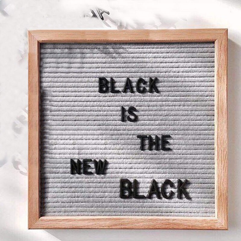Beautiful Felt Letter Board Wooden Frame Changeable Symbols Numbers Characters Message Boards for Home Office Hogard: 5