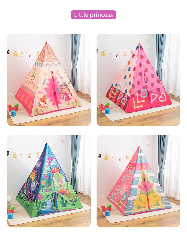 160CM Children's Toys Kids Tent Camping Toy Tents House for Girl Boutiques of Campaign Toy Child Tipi Indian Indoor Outdoor Tent