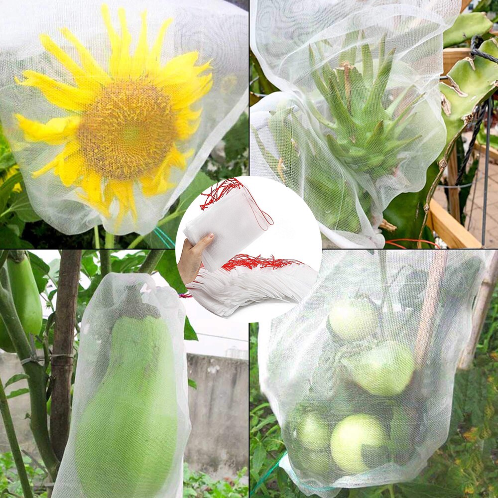 Bolsa de barrera para fruta, cubierta de barrera para fruta de jardín, para protección de semilla verdura de higo de uva, insecto, Mosquito