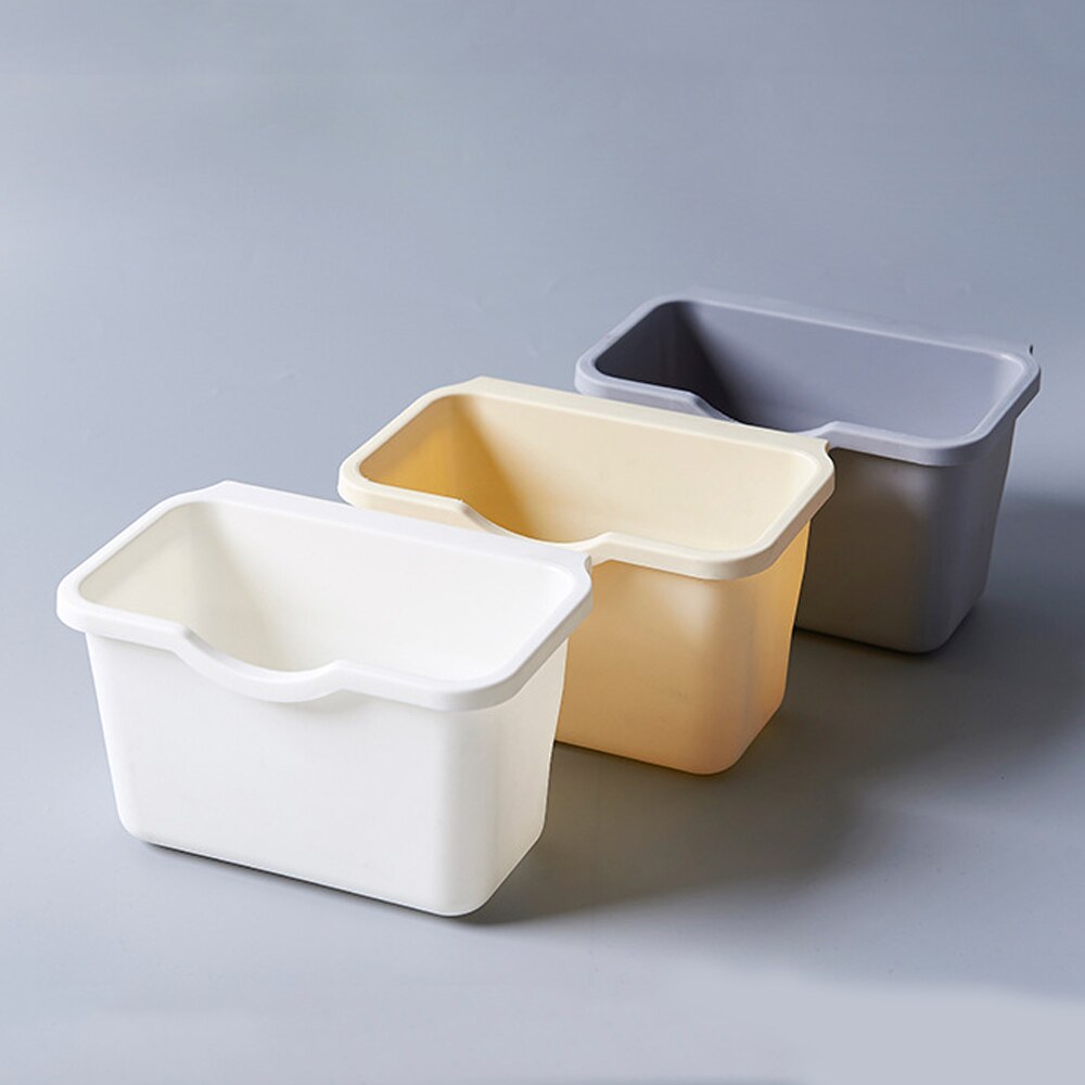 Plast søppel oppbevaringsboks dør bak søppelbokser vanntette søppelbøtte stasjonær søppelcontainer arrangør kjøkkenutstyr