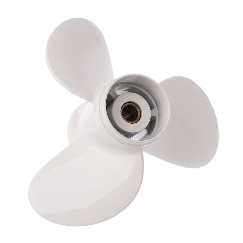 Aluminum Boat Outboard Propeller for Suzuki 9.9-15HP Black 3 Blades 10 Spline Tooth 9 1/4 x 11