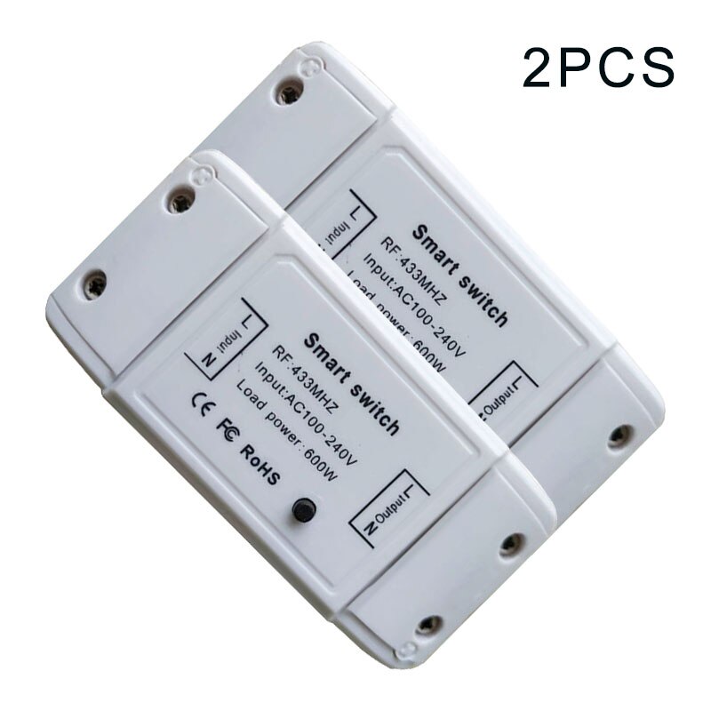 433 RF On-off Device Wireless Receiver Remote Control Switch Smart Home Modification Remote Control Switch With Alexa Google: 2pcs