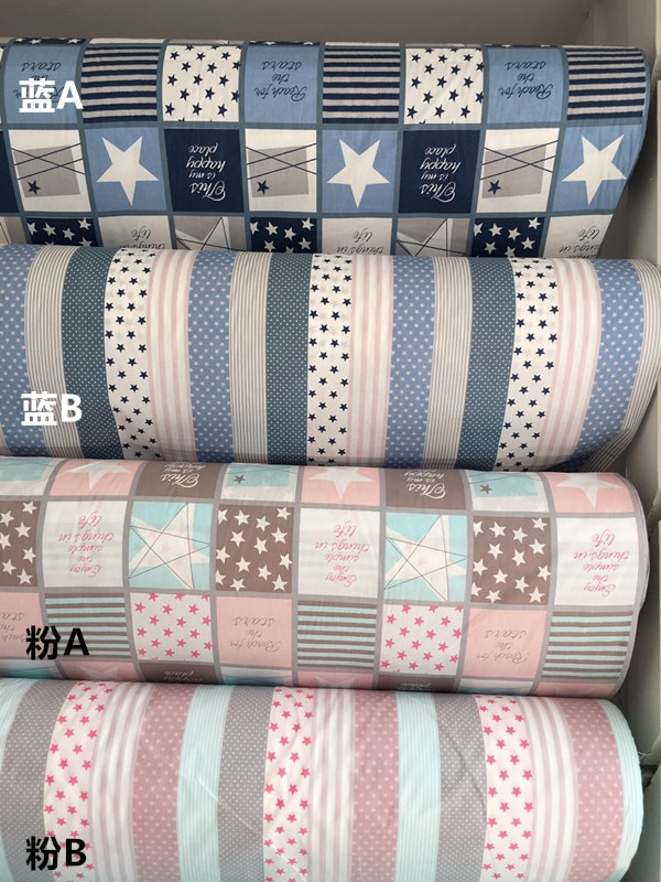 160 CM x 50 CM strip ster roze blauw nursery katoen baby beddengoed beddengoed katoen patchwork stof tecidos quilten naaien tissue