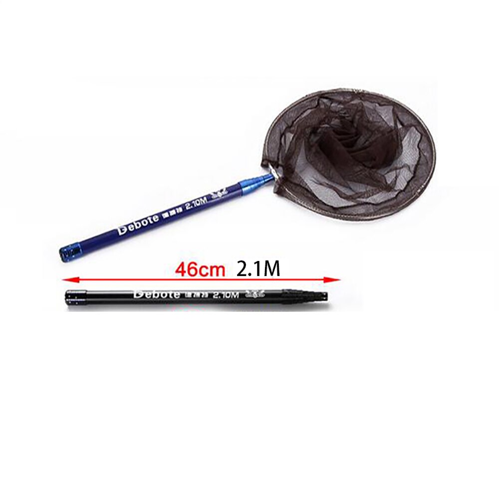 Portable Folding Fishing Net Super Light Carbon Dip Net Pole 2.1m 3m 4m 5m Fly Hand Dip Casting Net Fishing Tackle: blue 2.1m