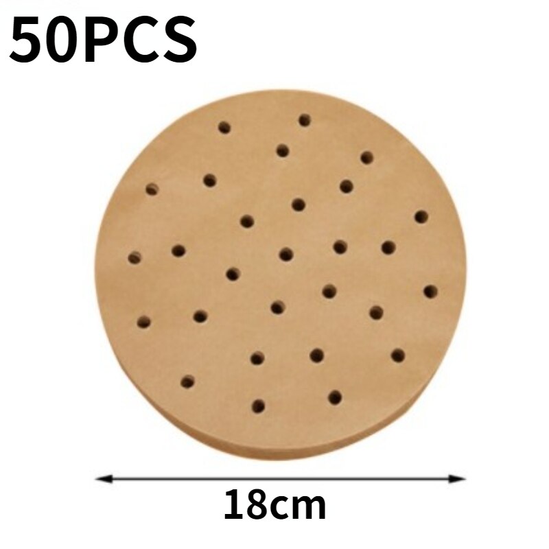 Friteuse à Air en Silicone réutilisable, accessoires, tampon isolant, outil de cuisson, disponible des deux côtés: C 18CM 50PCS