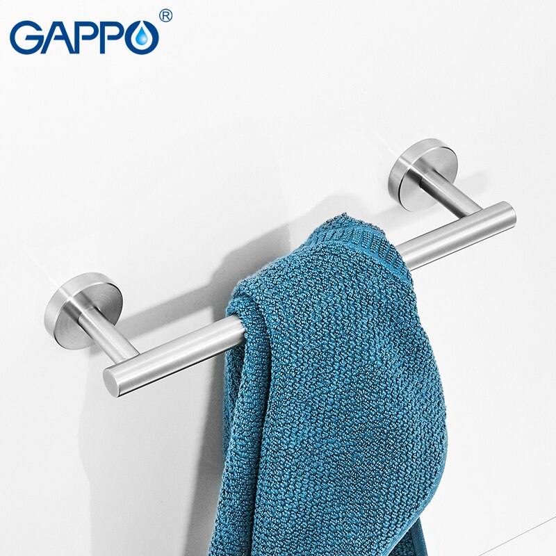 GAPPO Gold Black Bathroom Hardware Set Black Robe Hook Single Towel Bar Robe Hook Paper Holder Bathroom Accessories Y38124-2
