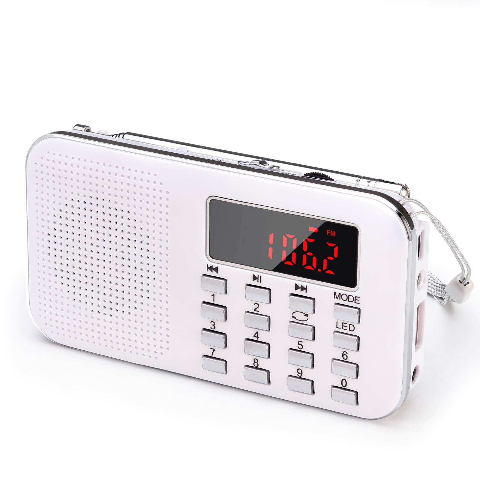 PRUNUS J-908 Radio Portable AM FM Radio poche HIFI stéréo haut-parleur météo Radio Station Radios numérique Rechargeable