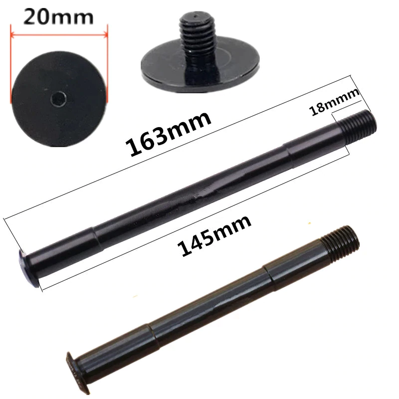 Brochettes à travers l'axe vélo de route 12x142 100x12mm vtt roue arrière filetage QR avec contre-écrou axe 163mm