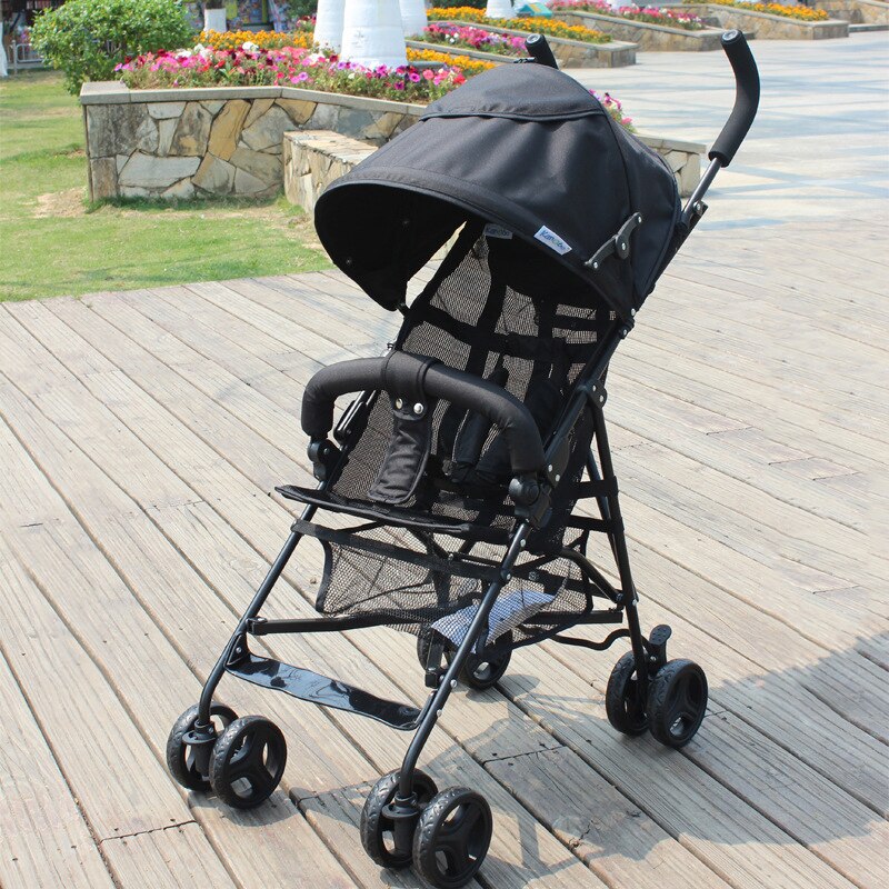 Trolley Lightweight Baby Foldable Outdoor Portable Stroller With Awning Lightweight Four-wheel Cart Cushion