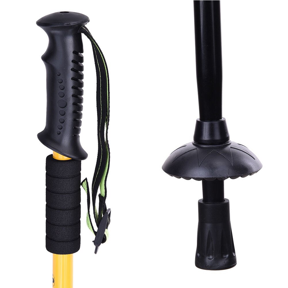 Bastones de 3 secciones, bastón plegable ajustable, muleta de Trekking, senderismo, YS-BUY