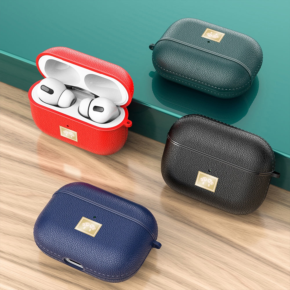 Premium lædertaske til apple airpods pro bluetooth trådløst høretelefoncover til airpods 1 2 funda cover ladeboksetui