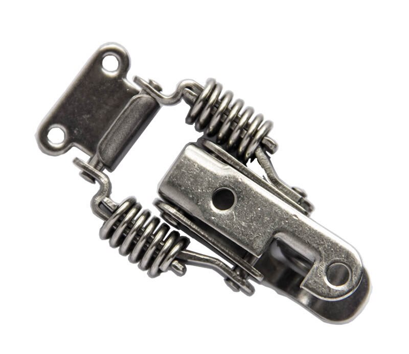 304 stainless steel double spring buckle ,Wooden box Toolbox ,Heavy duty lock,with lock hole,Electromechanical box Accessories