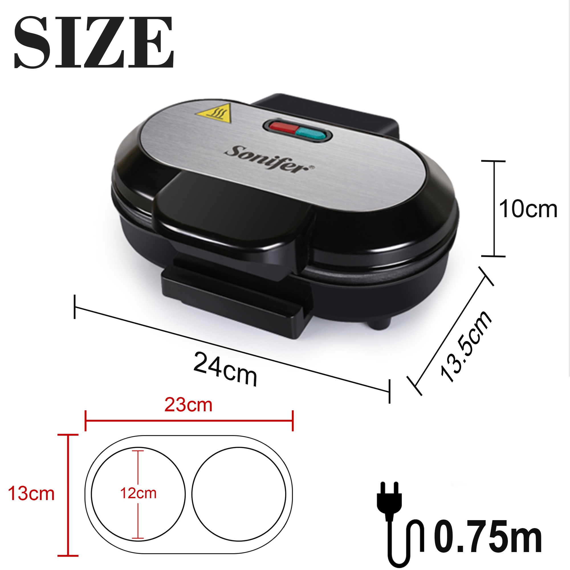 Elektrisk hamburger maker køkken morgenmad non-stick kogeplader hamburger kød oksekød grill burger presse patty maker sonifer