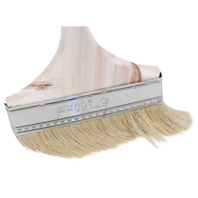 6 Inch Wide Wooden Handle Paint Brush Wall Painting Tool for Acrylic Oil Painting School Art Supplies Paint Brush