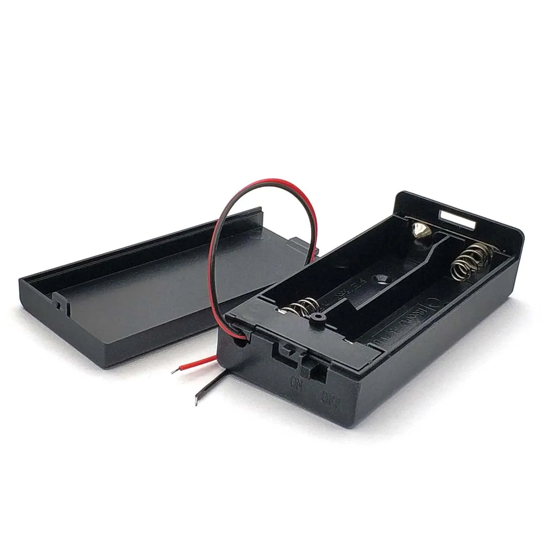 18650 batterijhouder 3,7 V 18650 batterijhouder 2x18650 batterijenhouder 2 slots container met AAN/UIT-schakelaar Uitgangsspanning 7,4 V