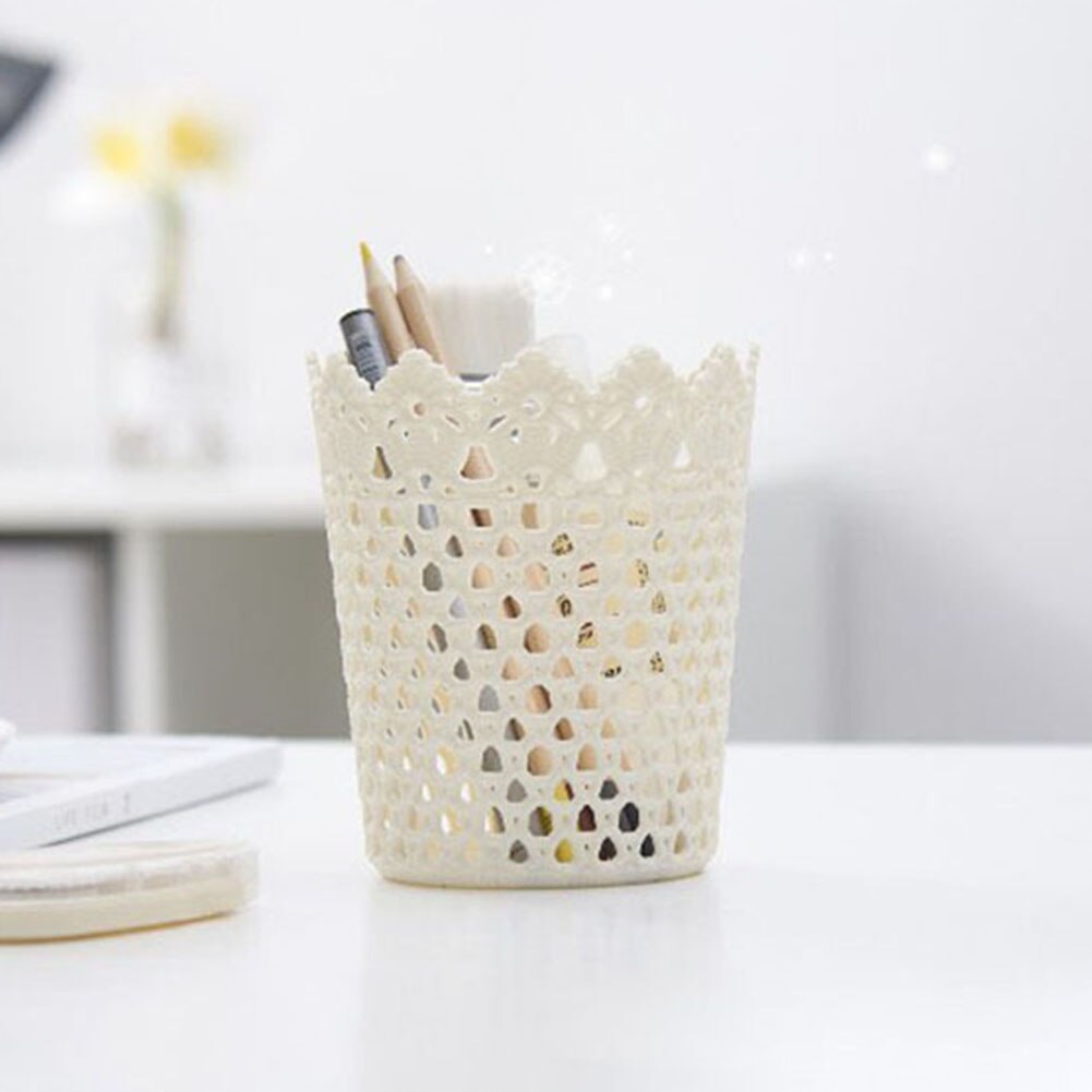 Plast hul blomst cylinder pen blyant børste holder opbevaring desktop organizer