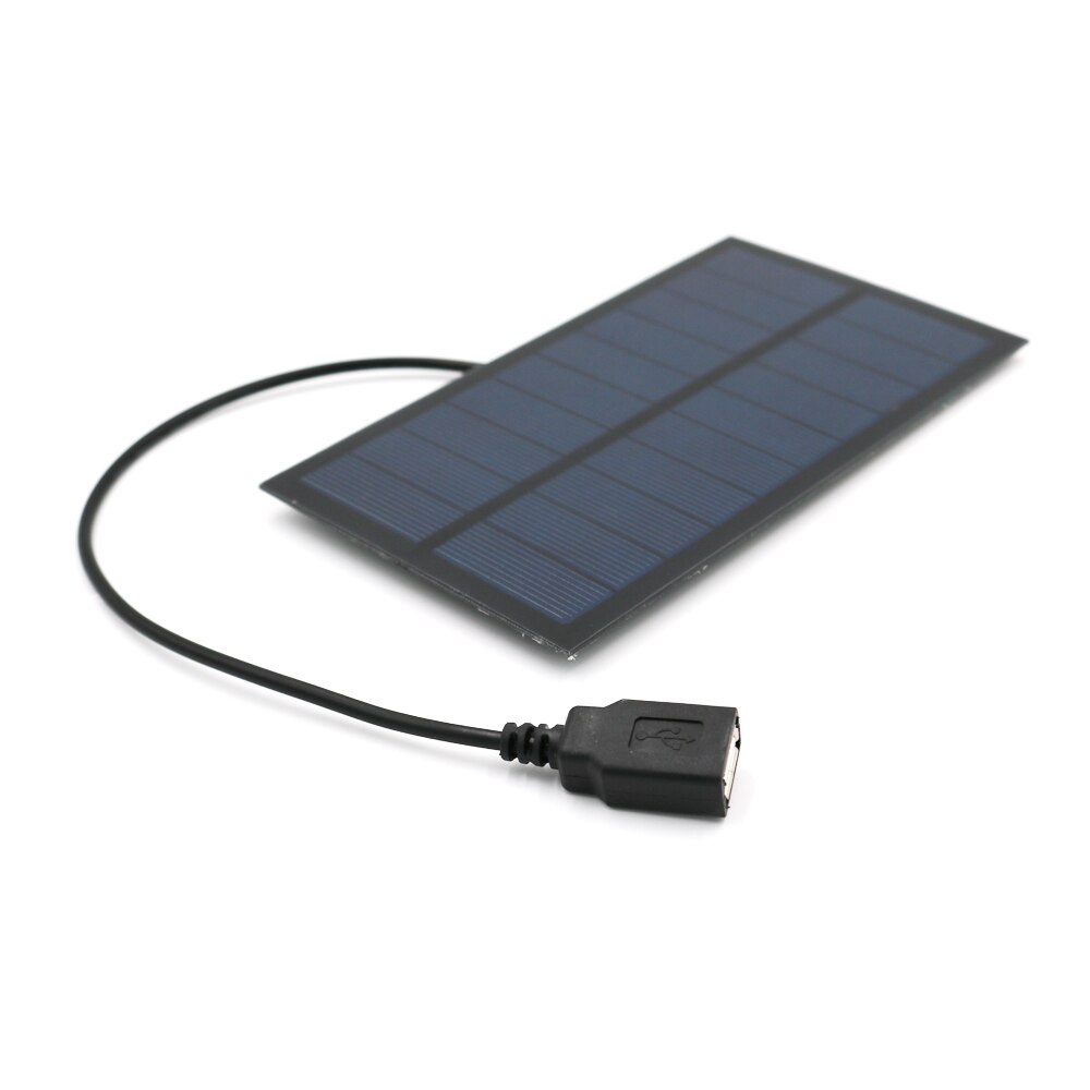5V 2W 3W 4W 7W Output USB Solar Cell Outdoor 18650 Battery Charger USB Female Port 5 V Charge Regulators Solar Panel