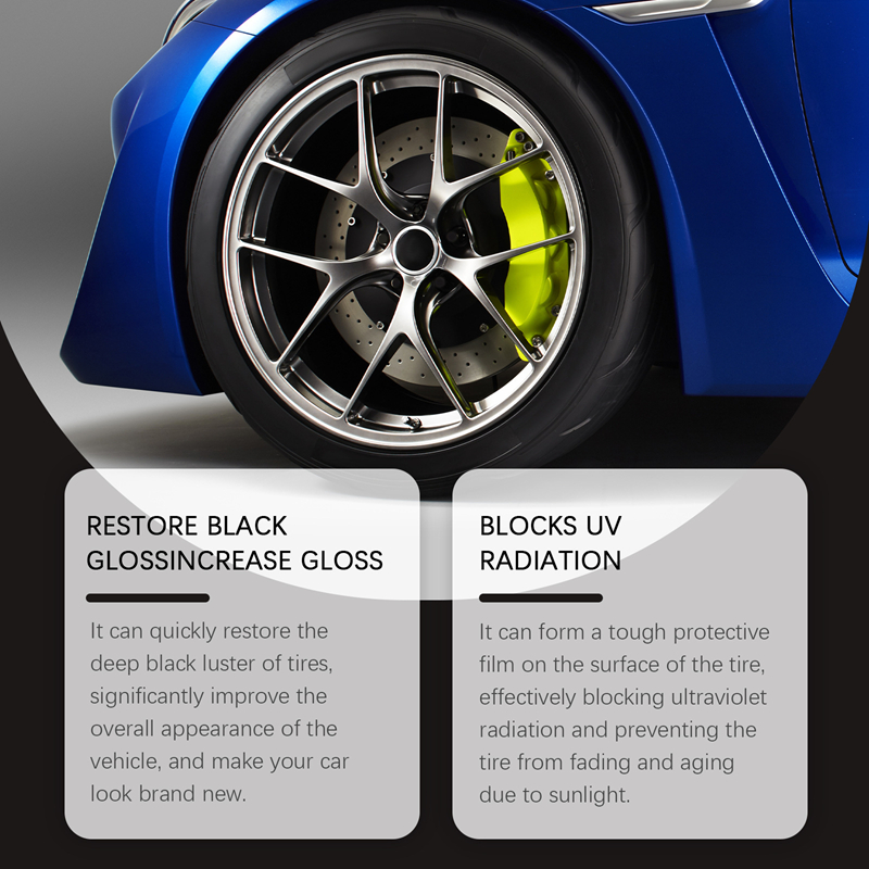 Premium Tire Renewal Wax-Long-Lasting Shine Anti-Dust Protection Prevents Aging&Cracking Car Wheel Polish Restorer All Vehicles