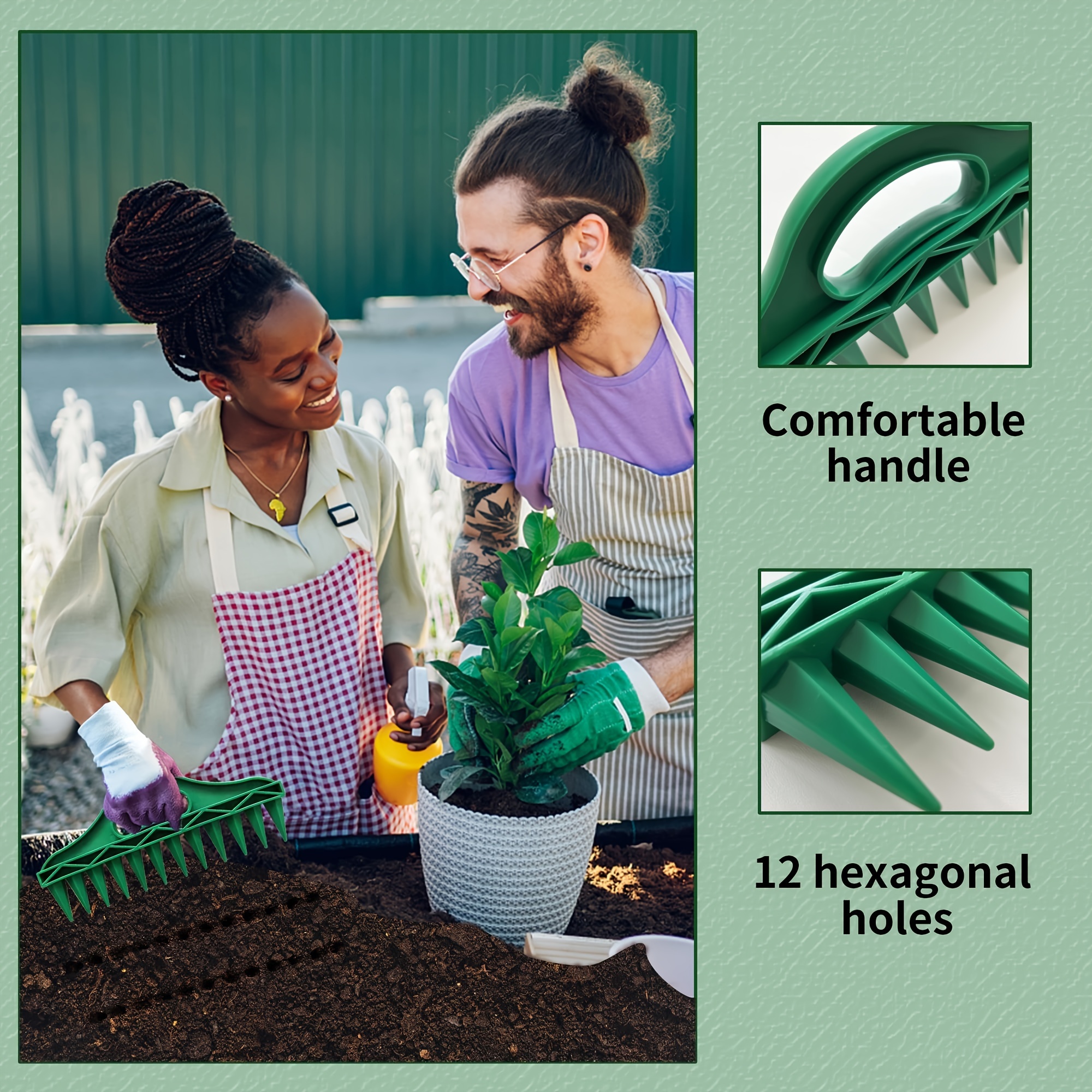12-See-Schnellsaat-Pflanzgefäß, Hand-drücken-Sämaschine, langlebige Gartensämaschine, Werkzeuge, wasserdichter Pflanz-Booster für effiziente Gartenarbeit