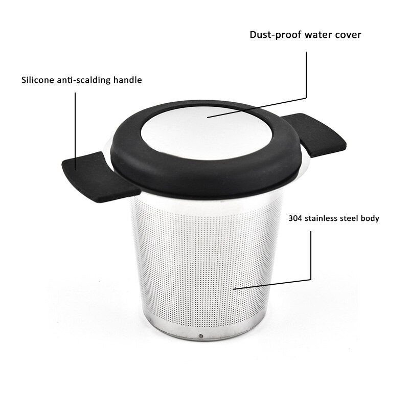 Til løse te kaffefiltre rustfrit stål te infuser kurv genanvendeligt filter ekstra fintmasket te sil med håndtag
