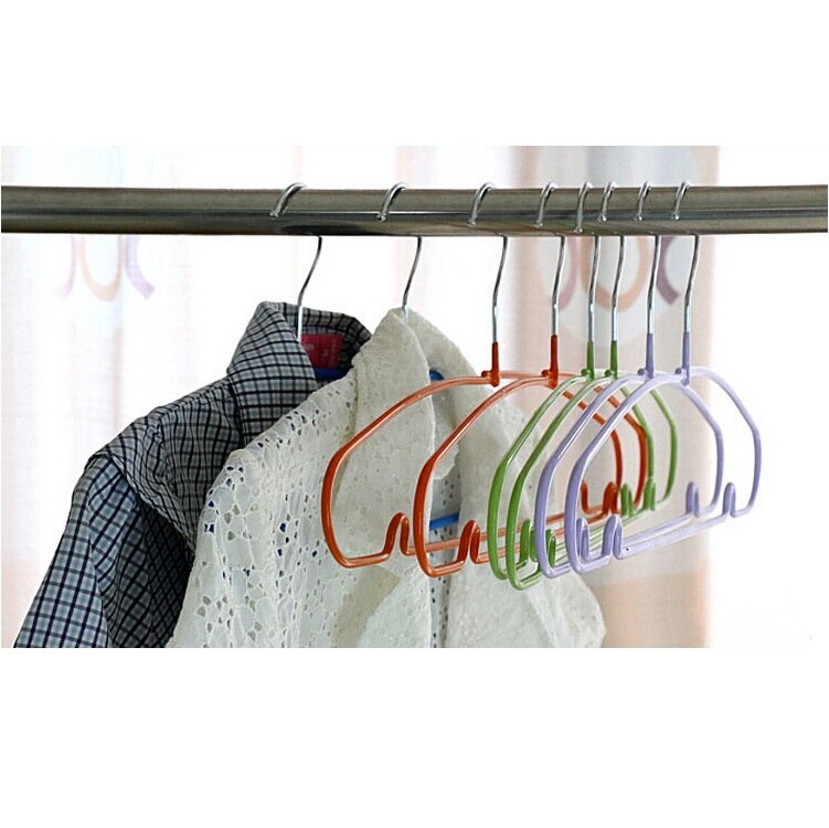 Cukierki kolor powlekane tworzywem metalowy wieszak na ubrania, antypoślizgowy stojak (20 części/partia)