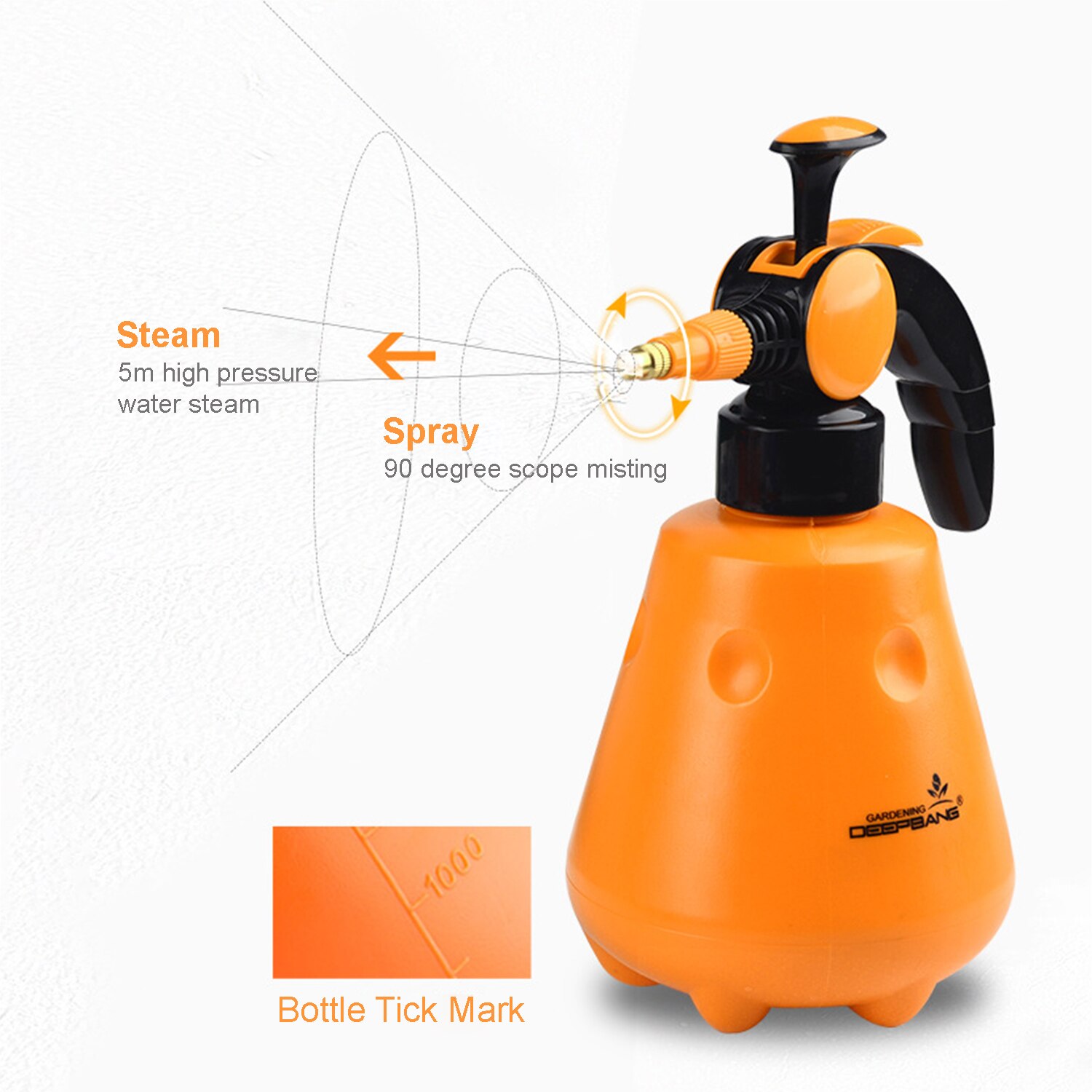 1L Garden Sprayer Pump Handheld Water Sprayers Pressurized Plant Water Mister Sprayer Lawn Mister Bottle for Watering Irrigation